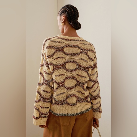 NEW Ulla Johnson Demi Patterened Knit Pullover Sweater Size Xtra Large - Picture 1 of 14